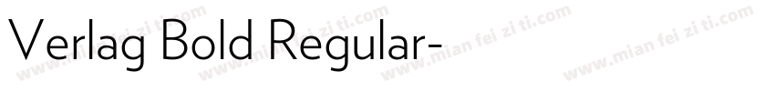 Verlag Bold Regular字体转换